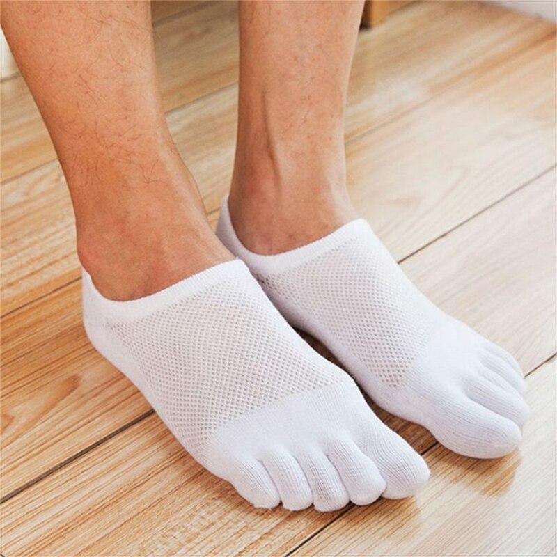 1 pair Five Finger Toe Socks Unisex Men Women Breathable Cotton Nonslip Socks Anti-skid Short Invisible Socks: 5