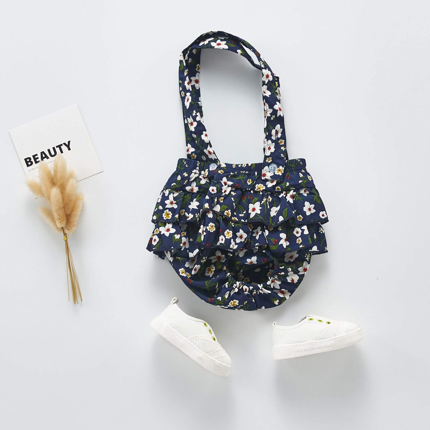 Bambino di Estate della ragazza Floreale Senza Bretelle Dei Pantaloni Dolce di Un Pezzo Senza Bretelle Dei Pantaloni Del Bambino dei bambini Casual Pantaloni Belli