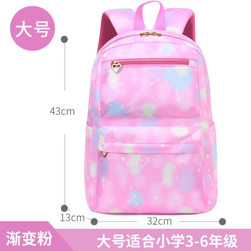 Kinderen Schooltassen Voor Meisjes Orthopedische Rugzak Kids Prinses Rugzak Schooltas Basisschool Rugzak Kids Satchel Mochila: large pink