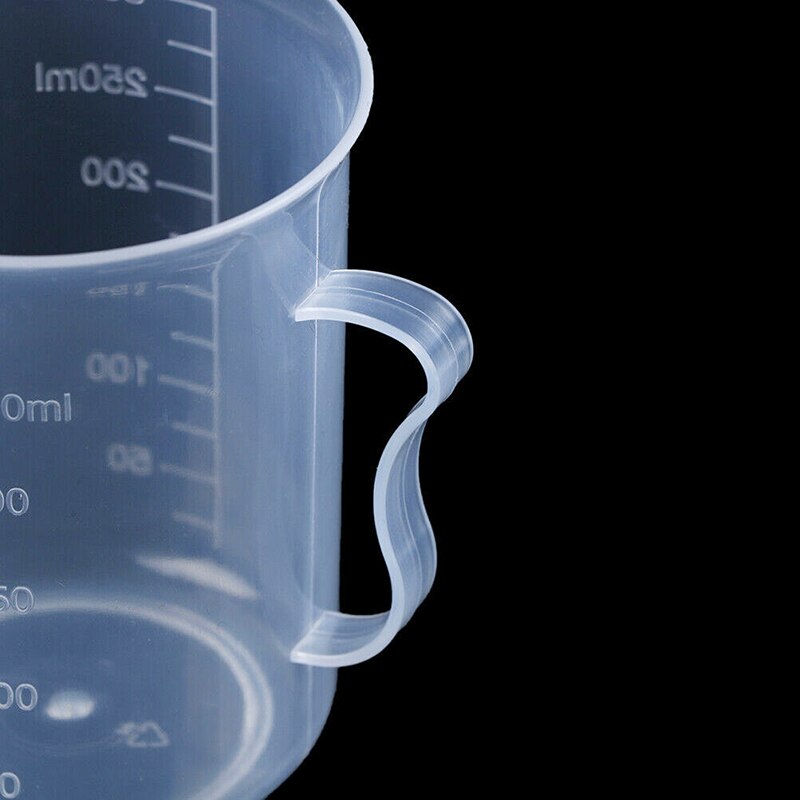 250ml Measuring Cup with Scale Transparent Plastic Measuring Cup Jug Pour Spout Cylinder Reusable Kitchen Measuring Tool