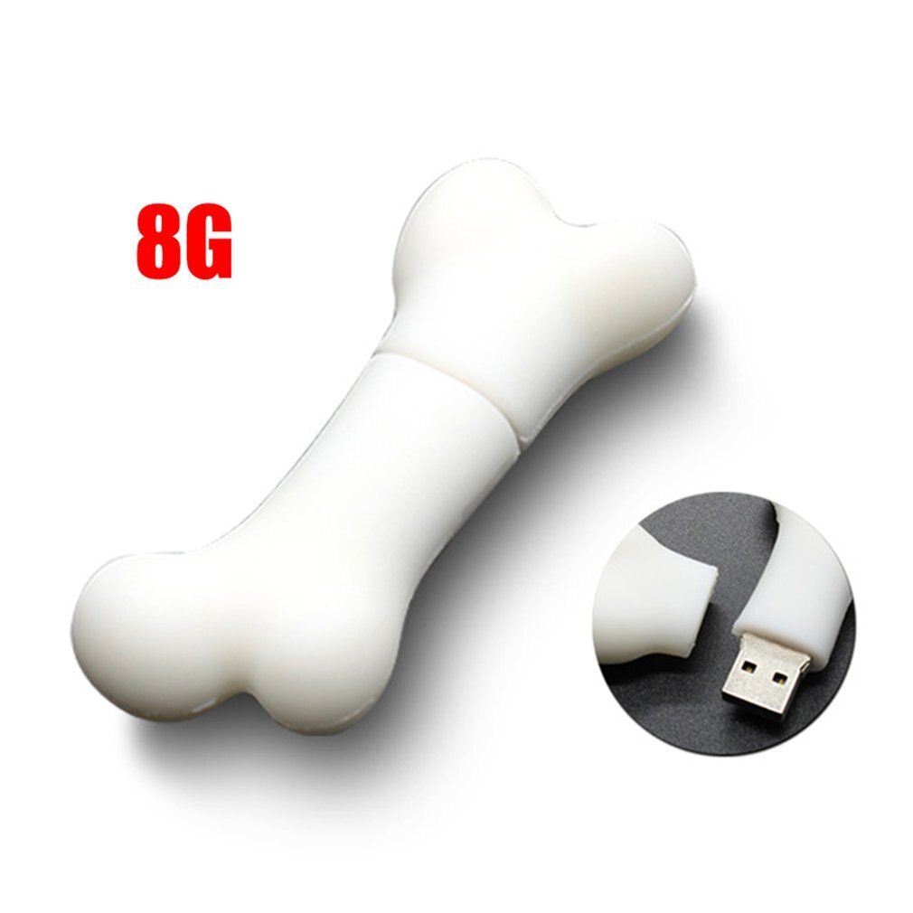 Draagbare Bone Vorm Usb Flash Drives Hoge Snelheid USB2.0 Opslag Mini Apparaat 8G
