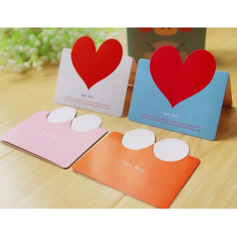 Love Heart Card I Love You Birthday Valentine's Day Greeting Heart Message Card Wedding Guest Cards