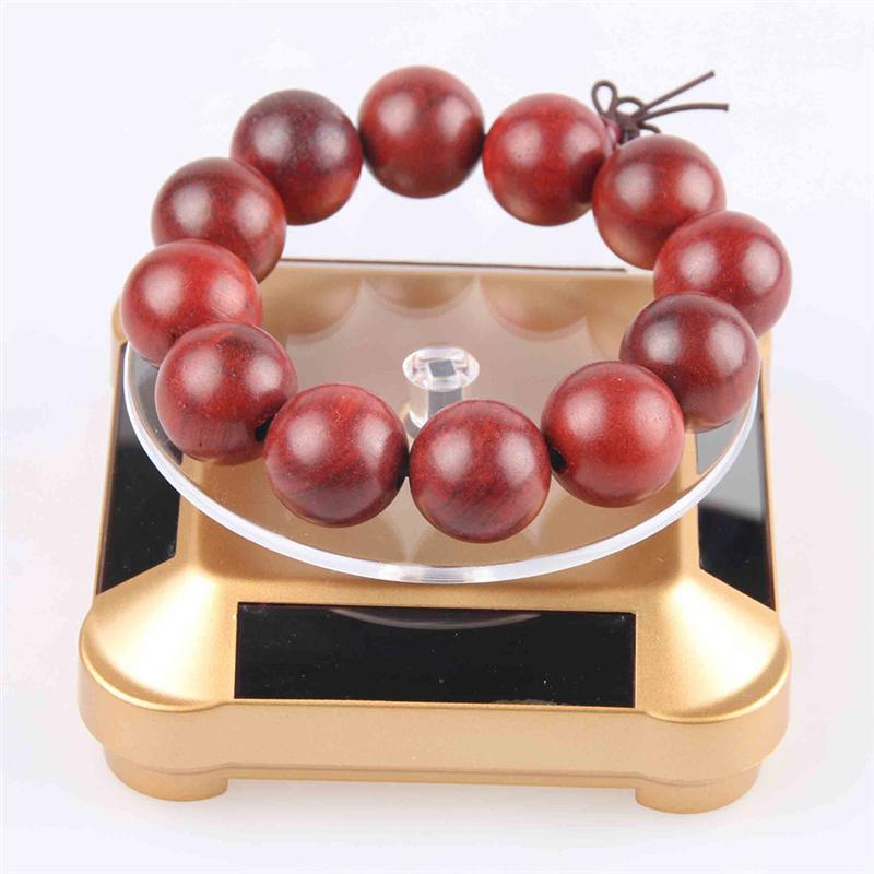 Akryl telefon display stander solenergi elektrisk roterende display stand bakke smykker tilbehør prop stand intet batteri inkluderet