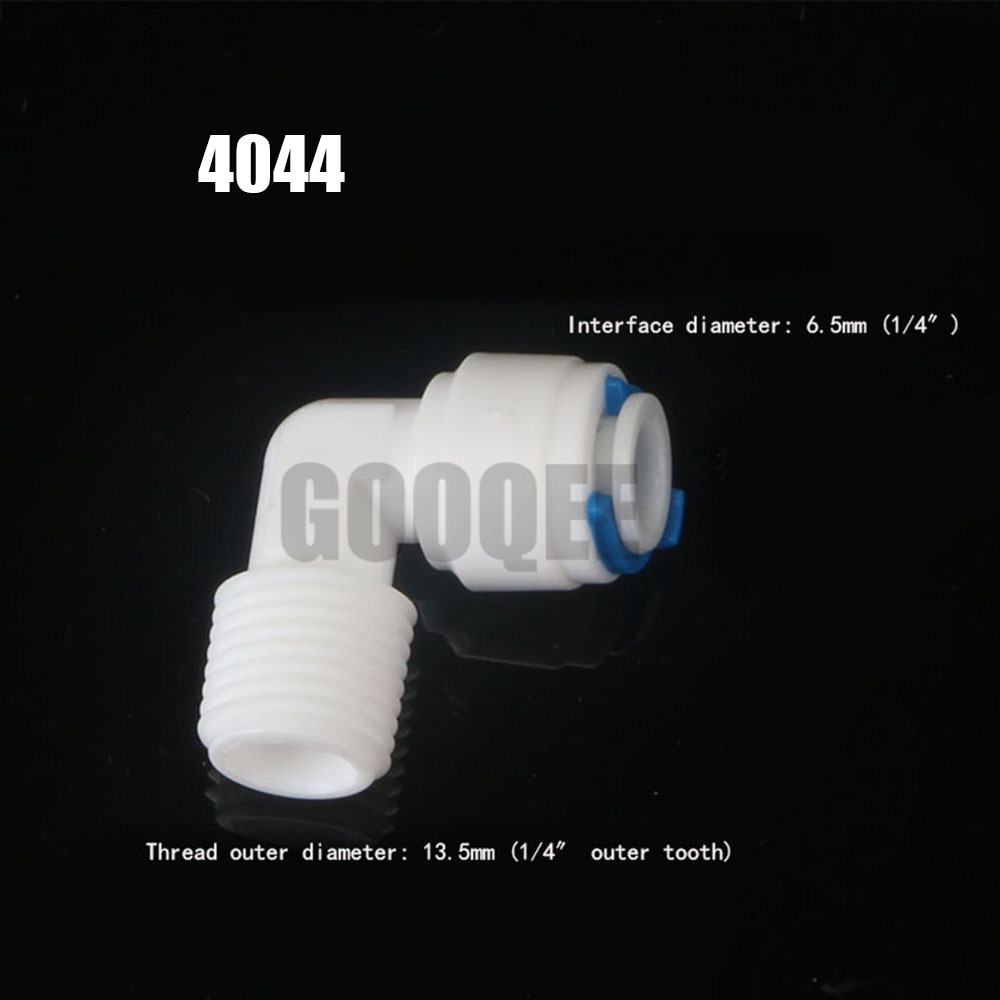 RO Water Elbow Quick Coupling Fitting 1/4" 3/8" OD Hose 1/4" 3/8" 1/2" BSP Reverse Osmosis System Plastic Pipe Connector