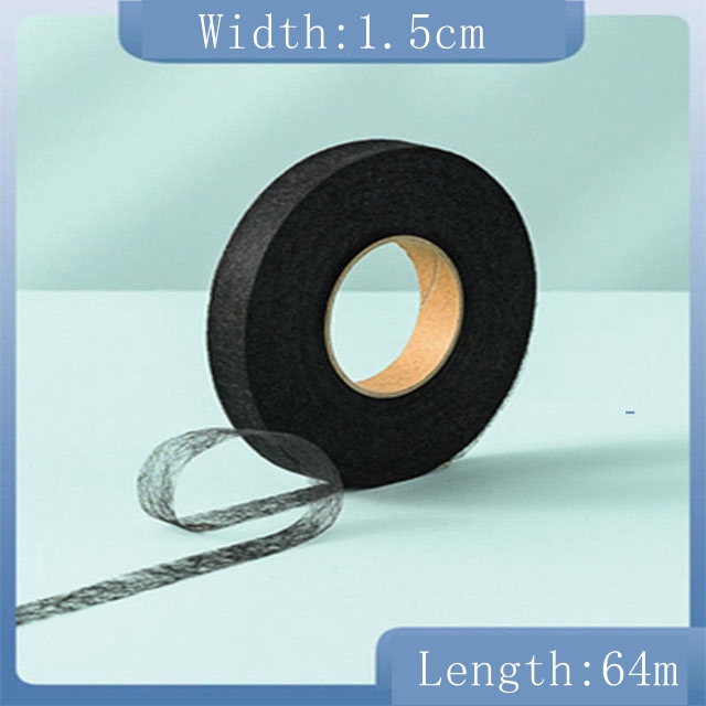 64 meter Zwart Wit dubbelzijdig Interlining Zelfklevende Stof Kleding Ijzer op Zoom Tape Interlining Web DIY Naaien Accessoires: Antiek Zilver