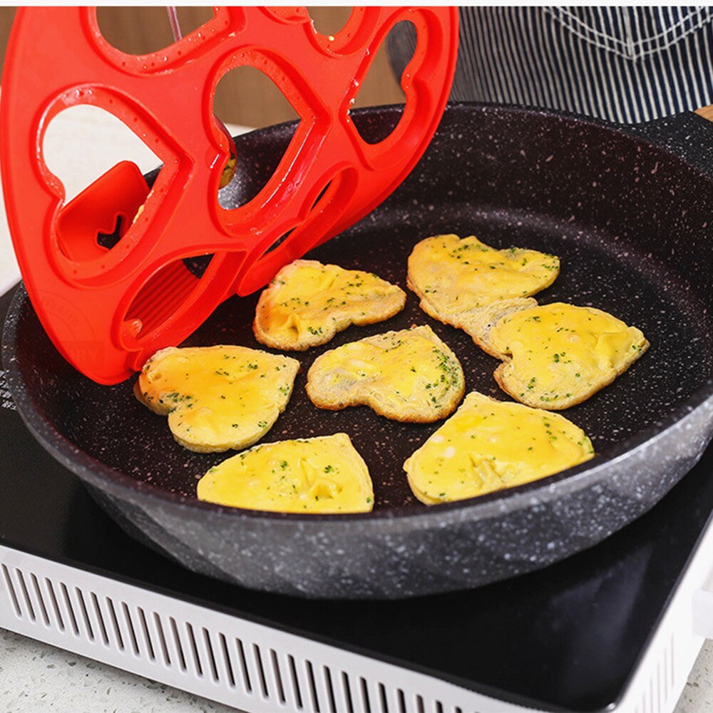 1Pcs Silicone Non Stick Fantastische Ei Pannenkoek Maker Ring Keuken Bakken Omelet Mallen Flip Fornuis Ei Ring Mold