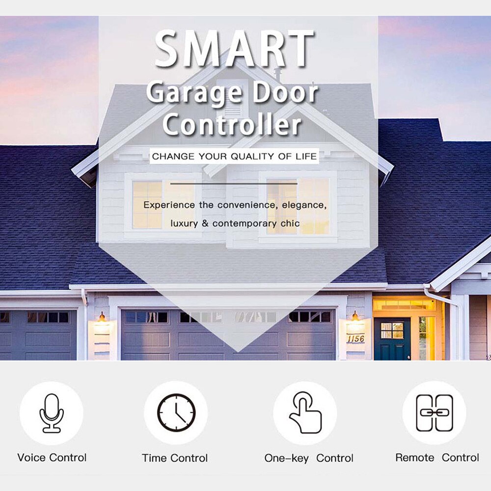 Smart WiFi Switch for Alexa Google Home Smart Life/Tuya APP Control Garage Door Opener Smart Door Lock Controller