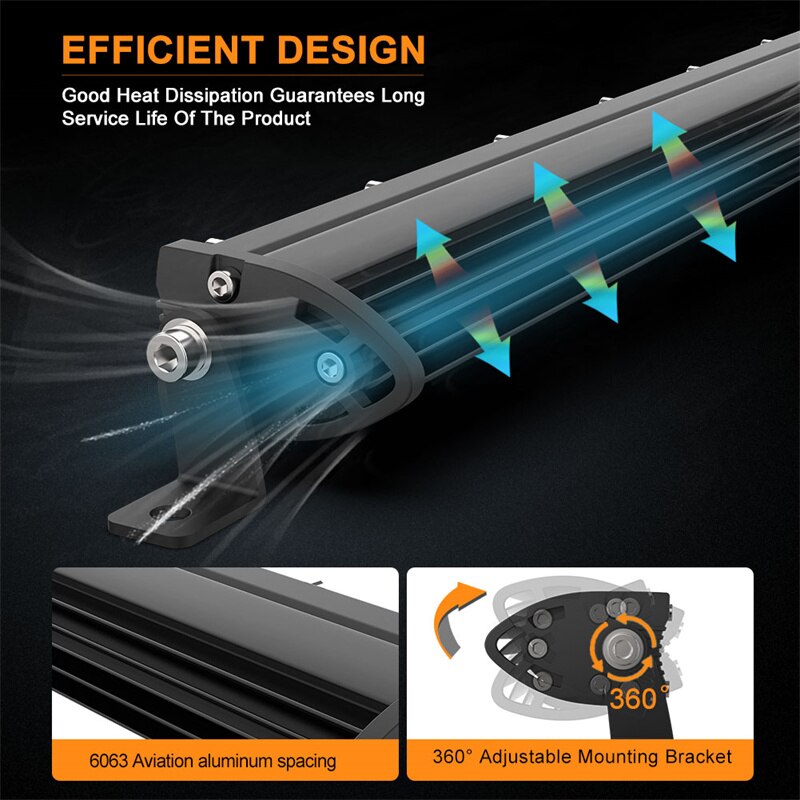 Ultra Slim 7" 13" 20" Led Light Bar 12V 24V Led Bar Combo Driving Work Light for Jeep ATV Trucks Tractor Off Road 4x4 Fog Lights