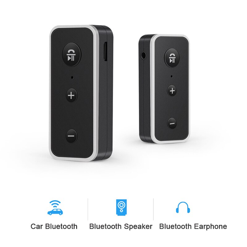 Rovtop Bluetooth 5.0 Audio Receiver Real Stereo Speaker Audio Receiver Bluetooth Adapter For Car Kit Wireless Aux 3.5mm Jack