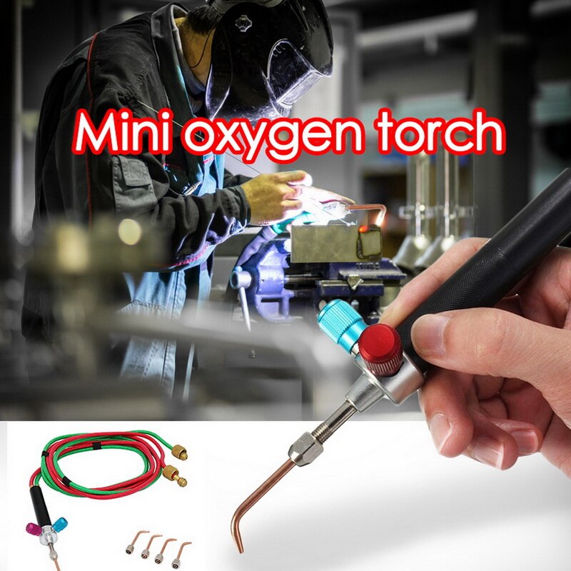 Mini gas lille fakkel svejsning lodning kit oxygen acetylen svejsning metal rustfrit stål svejsning lodning værktøj