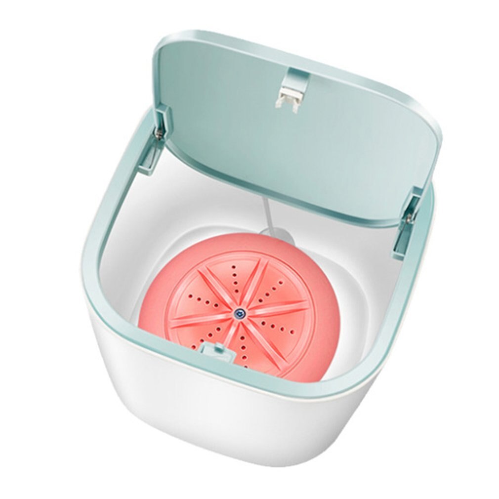 Household Small Laundry Drum Mini USB Turbo Washing Machine Student Dormitory Big Torque Washing Machine: Pink