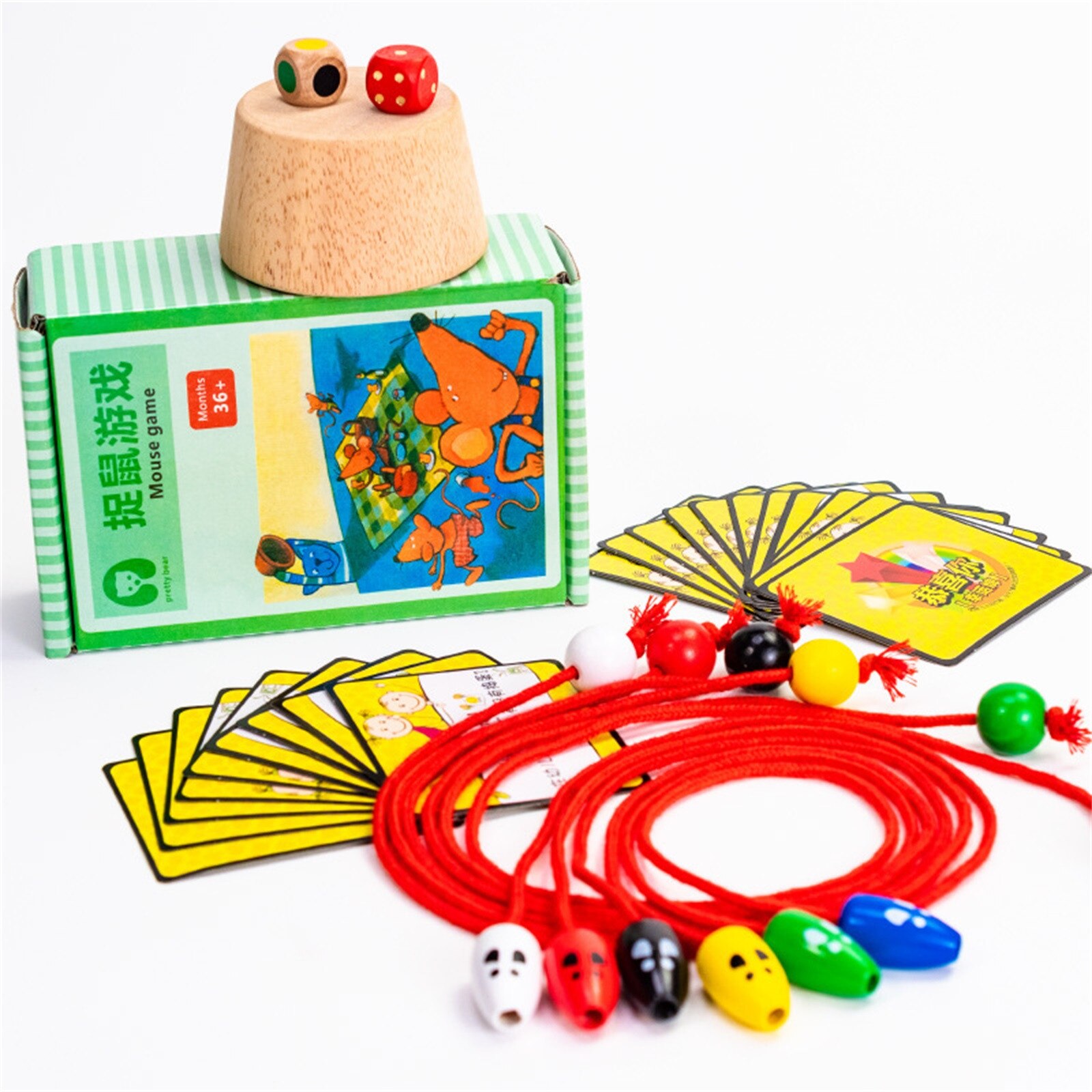 Holz Maus Fang Spiel Kreative freundlicher Interaktive Holz Spielzeug Katze Fangen Maus Schreibtisch-Spiel freundlicher Spielzeug