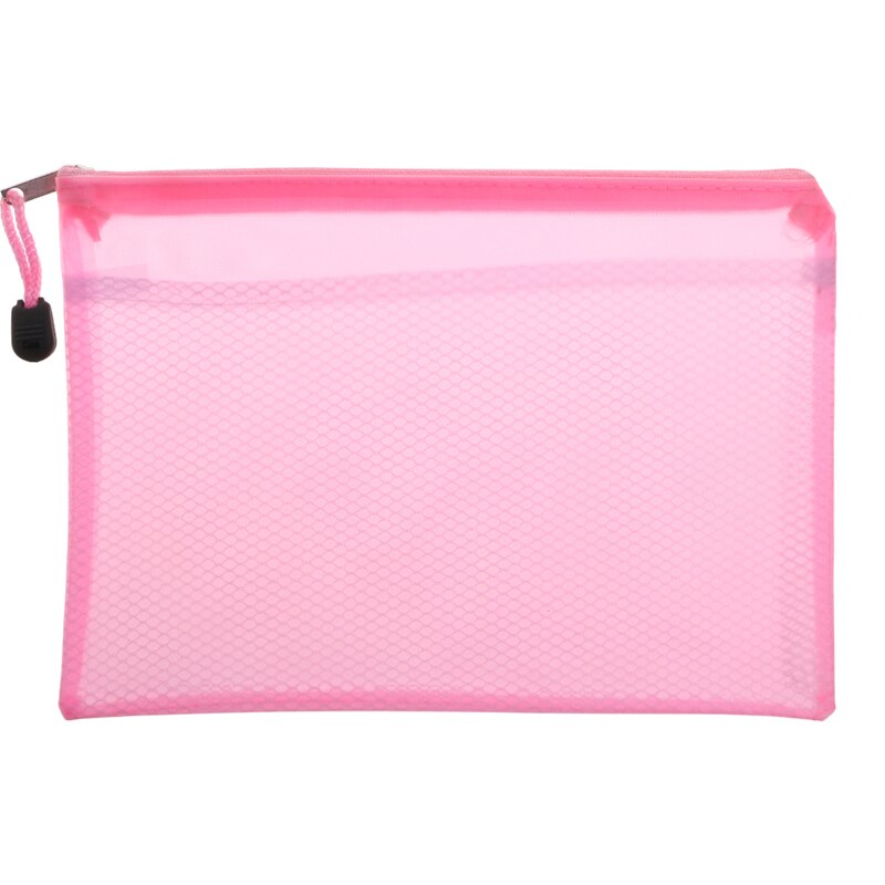 Document Bag A5 Zipper File Pocket Storage Organizer Office School Waterproof Y98A: Pink