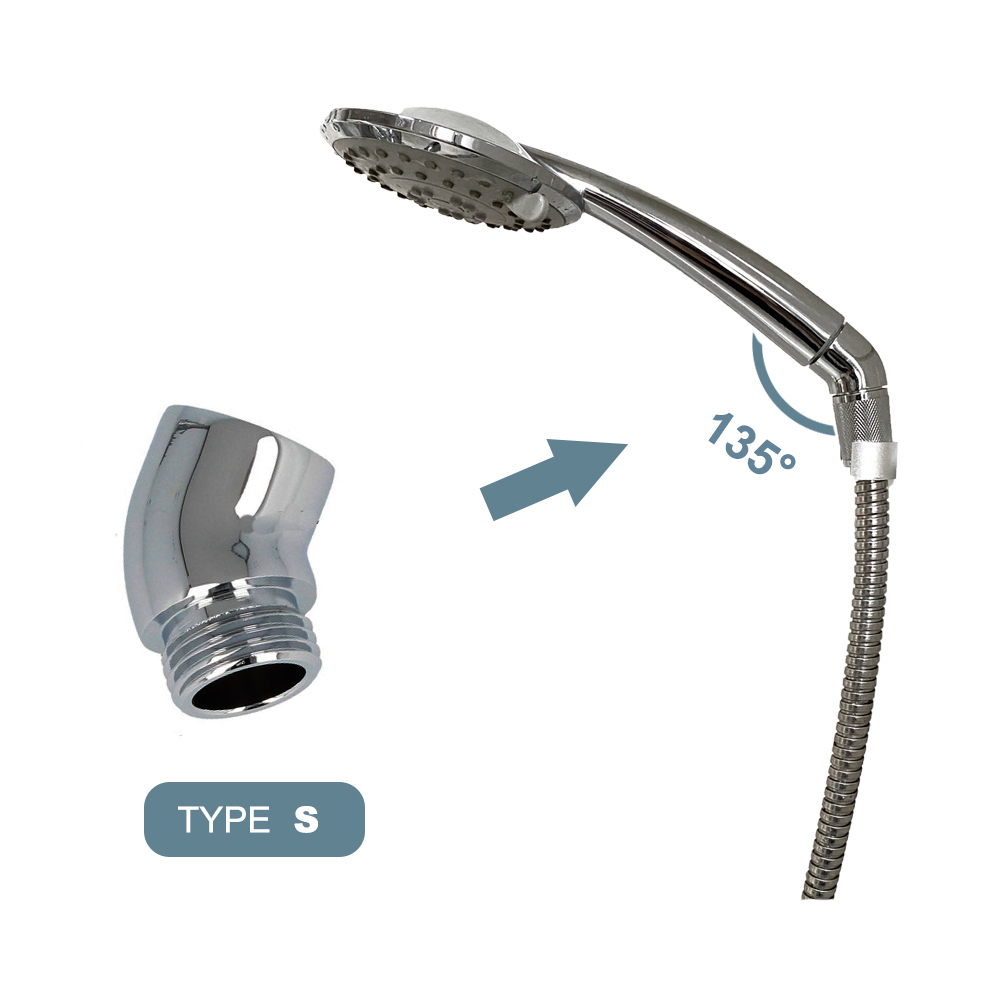 Angle 90° 135° Shower Elbow Adapter G1/2 Bathroom Shower Head Arm Connector Female Male Rainfall Handheld Shower Accessory