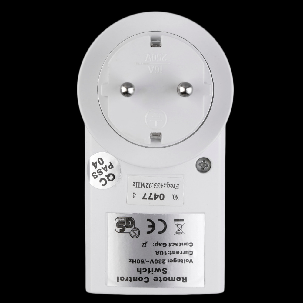 Wireless Remote Control Home House Power Outlet Light Switch Socket 1 Remote EU Connector Plug DC 12V
