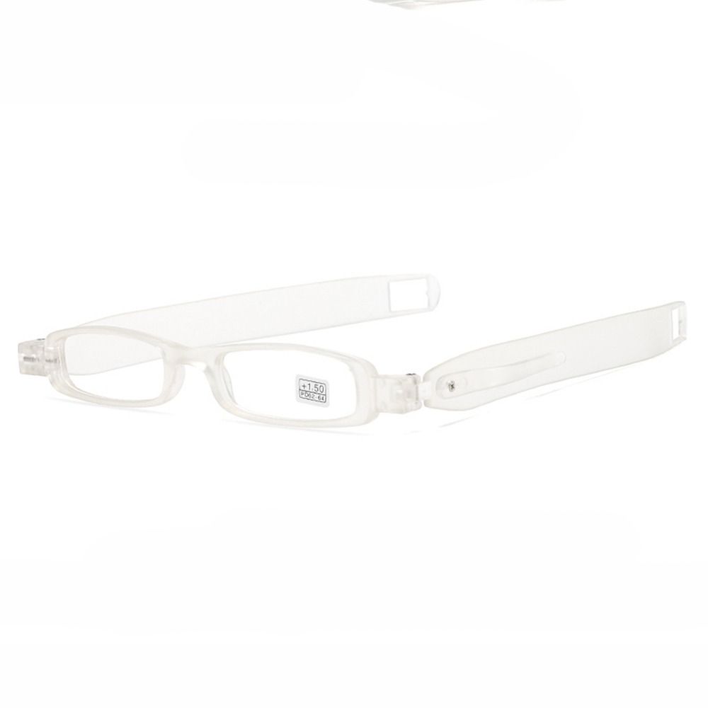 1 stk. databriller sammenleggbare lesebriller 360 graders rotasjon ultralette lesebriller harpiksbriller kontor: Khaki / +150