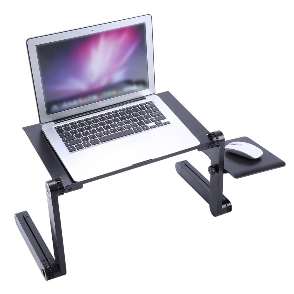 Adjustable Laptop Table Stand With Folding Holder Stand Notebook Desk bed For Netbook Or Tablet With Mouse Pad Computer Desks