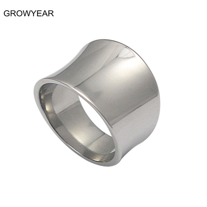 Trouwringen Mode-sieraden Rvs Blank Zilverachtige Brede Ring Voor Vrouwen Maat 8 6 10 7 9