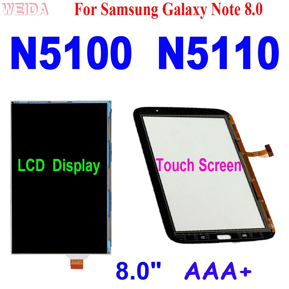 8.0&quot; AAA+ For Samsung Galaxy Note 8.0 N5100 N5110 GT-N5100 GT-N5110 LCD Display Touch Screen Digitizer Glass Sensor Replacement