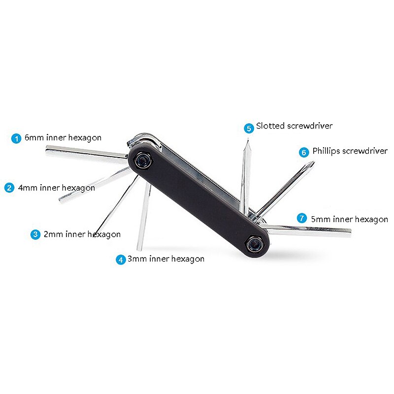 SAHOO Bike Repair Kit - Saddle Bag, Mini Pump, Tire Inflator, Chain Tool, Breaker Bar
