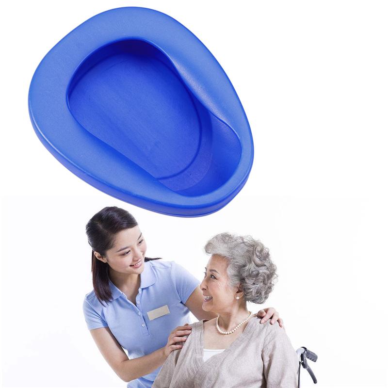 Thicken Bed Pan Bedridden Paralyzed Elderly Care Bedpan Plastic Toilet Bowl (Blue