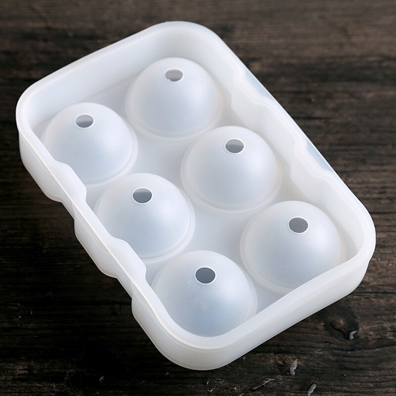 Machine à glaçons pour cocktails de whisky, moule à glaçons à 6 trous, bac à glaçons, grande sphère ronde, machine à glaçons en silicone, accessoires de cuisine pour bar