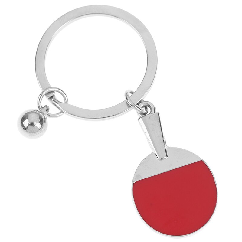 1pc Sport Ping Pong Table Tennis Ball Badminton Bowling Ball Key Chain Keyring Key Ring Souvenir Mini Alloy Keychain