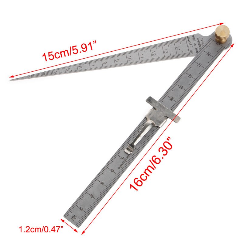 Taper Feeler Stainless Steel Bore Gauge Gage Depth Ruler Hole Inspection Tool MDJ998