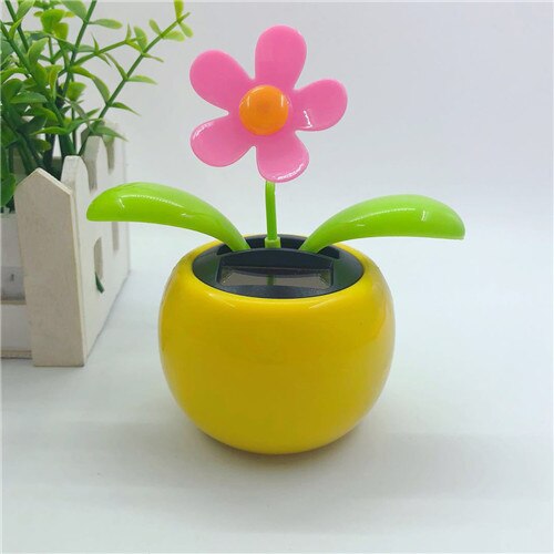 Funny Solar Powered Dancing Flower Swinging Toys Vibrant Automobile Dashboard Family Balcony Decoration For Friend: 2