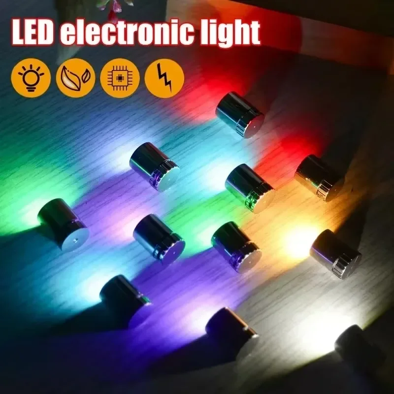 60/1 stk. mini-led-lys miniatyrpærer til lykt, vekebase, batteridrevet, fargerike lys, festdekor, årsdekor