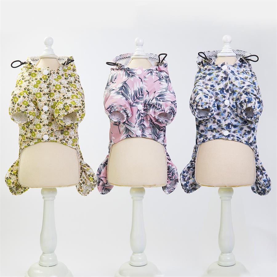 Pet Dog Clothes Raincoat Jumpsuit With Hat Rainy Day Dog Puppy Casual Waterproof Jacket Costumes Plus Size XXL Rain Coat For Dog