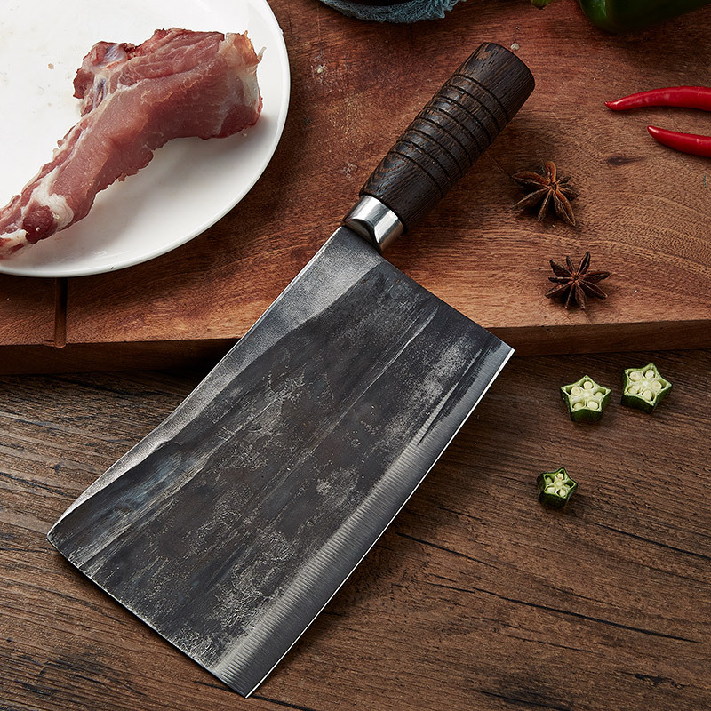 Gesmeed Volledige Tang Koolstofstaal Stijl Slagersmes Handgemaakte Keuken Hakken Chopper Huishoudelijke Visgraten Vlees Cleaver Voor Kip