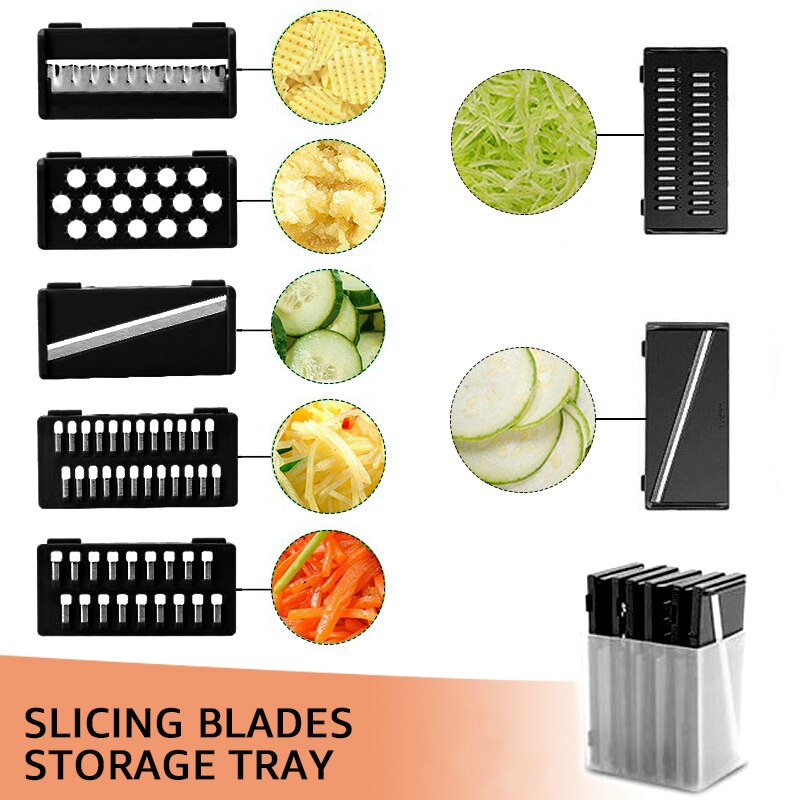 Mandoline Schneidemaschine Gemüse Cutter Kartoffel Schäler Karotte Zwiebel Reibe mit Sieb Effiziente Küche Zubehör Zubehör Werkzeug
