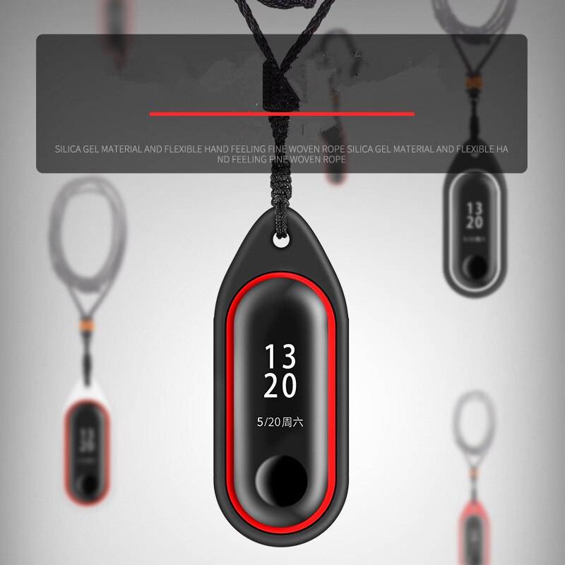 Voor Xiaomi Mi Band 3 / 2 Band Siliconen Case Ketting Decoratie Mi Band 3 Hanger Smart Mi Band 2 riem Accessoires