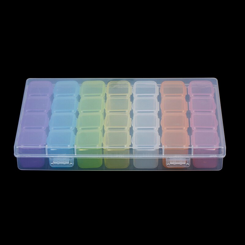 28 Slots Diamond Embroidery Box Diamond Painting Accessory Case Clear plastic Display Storage Boxes Cross Stitch Tools: N2