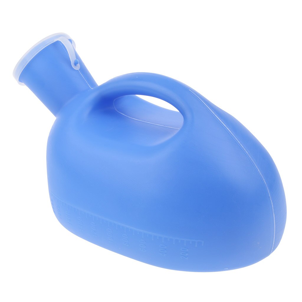 Urinals for Men 2000ml Thick Plastic Mens Bedpan Bottle with Lid - Spill Proof Urinary Bottle