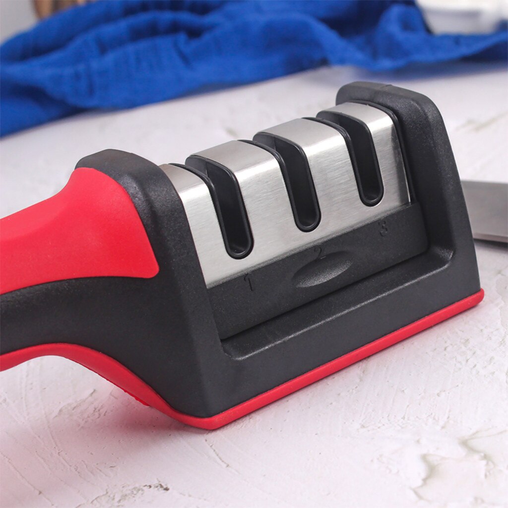 Sharpener Kitchen for Straight and Serrated Knives 3 Stage with Diomand Abrasive Knifes Sharpener Household Sharpener Stone