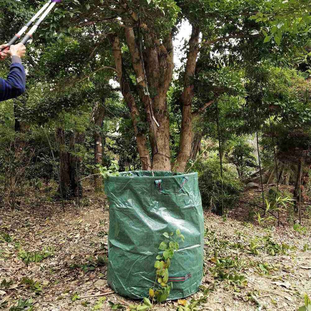 Affaldsopbevaringspose affaldsspand folde pop-up blomsteropsamlingsboks bærbar til haven camping og have blade og blade opbevaring