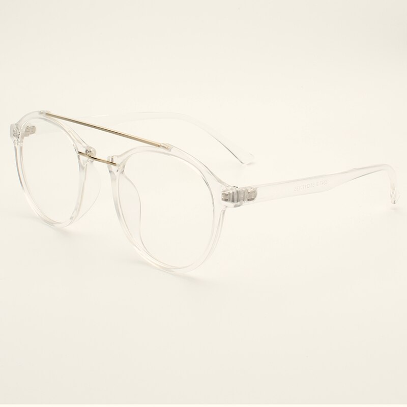 Klassieke vintage optische brillenmonturen voor heren en dames, retro ronde brillen voor heren en dames, casual brillenmonturen, uitstekende skibrillen: Transparant