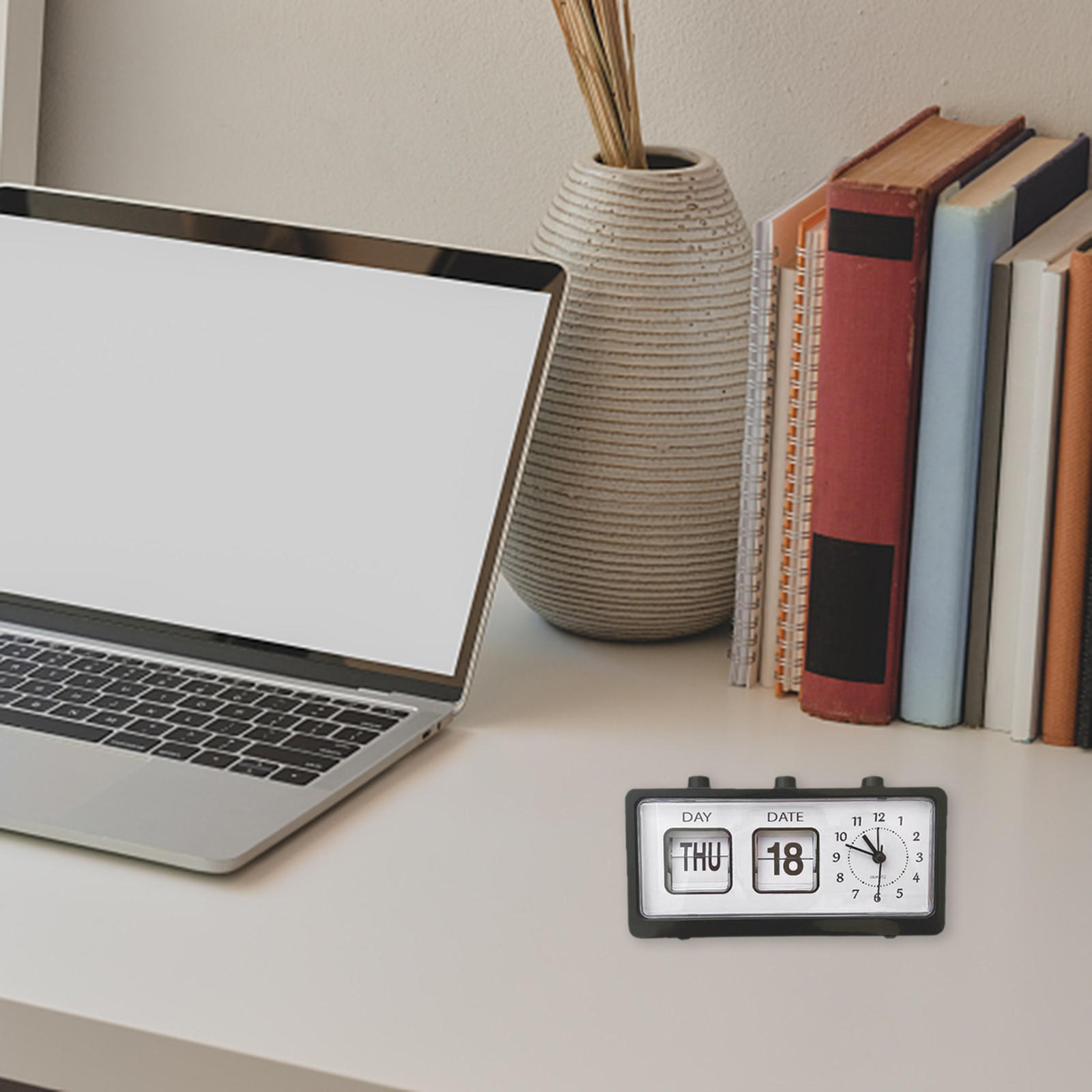 Multifunction Manual Flip Clock Calendar Reminder Table Clock Digital Clock Electronic Clock for Living Room Kitchen Decoration