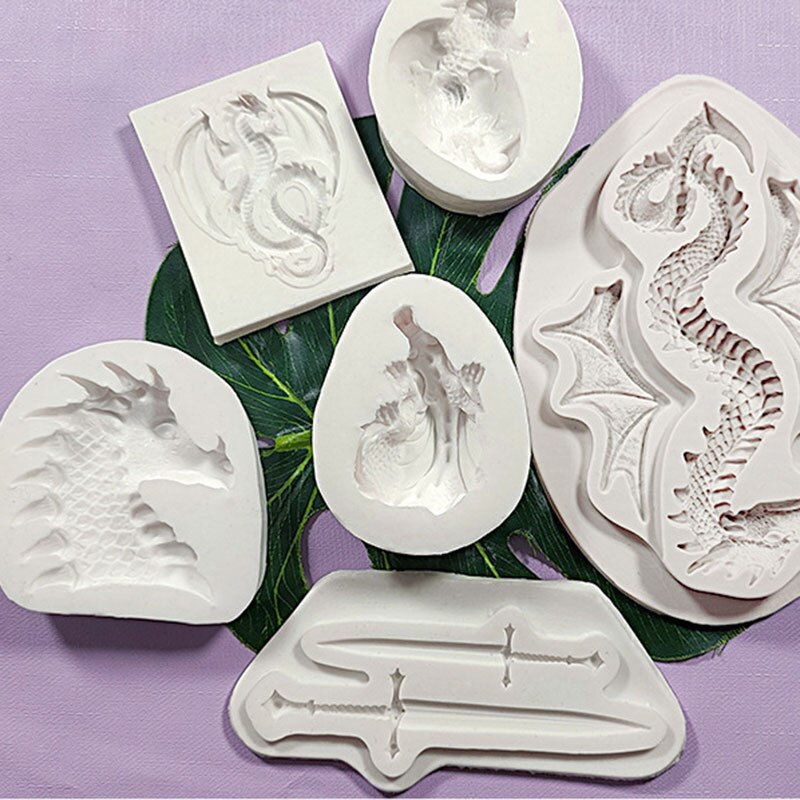 Dinosaur Fondant Silicone Mold Fondant Cake Chocolate Mould DIY Decorating Tool Bakeware FOU99