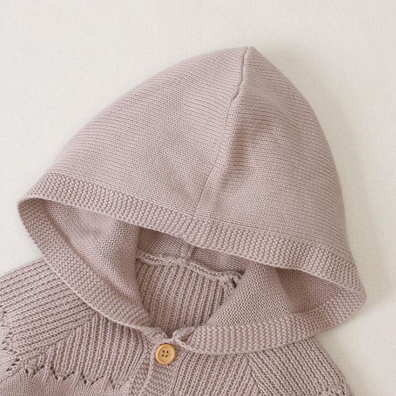 Suéter de bebé de oso de Humor, ropa de invierno , Otoño, mono de punto para bebé niña, mono con capucha de manga larga, conjunto para niños