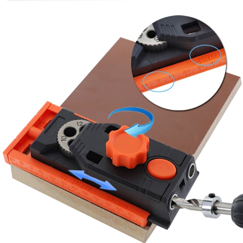 Pocket Hole Jig 6/8/10/12Mm Doweling Jig Kit Carpentry Locator Hole Drill Guide DIY Woodworking Tools