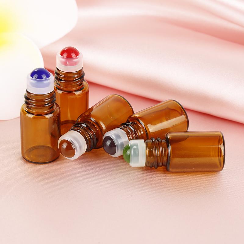 2Ml Draagbare Mini Navulbare Etherische Olie Fles Lege Cosmetische Roller Flessen Met Glazen Roller Ballen Fles Voor Reizen 10 stuks
