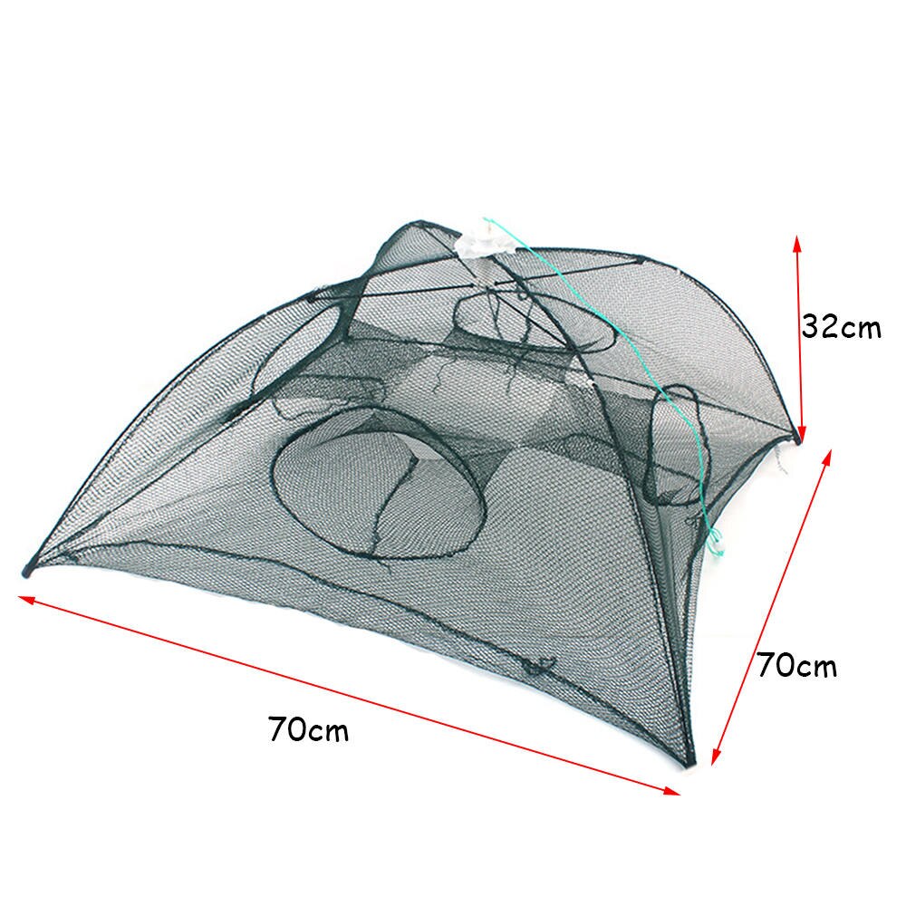 4/6/8 Holes Automatic Fishing Net Nylon Foldable Catch Fish Trap for Fishes Shrimp Minnows Crab Cast Mesh Fishing Net