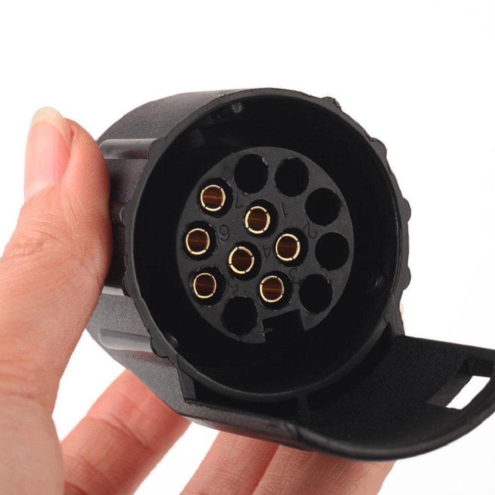 Durable 13 To 7 Pin Trailer Adapter Trailer Wiring Connector Socket Plug 12V Remolque Trailer Car Truck Caravan Accessories