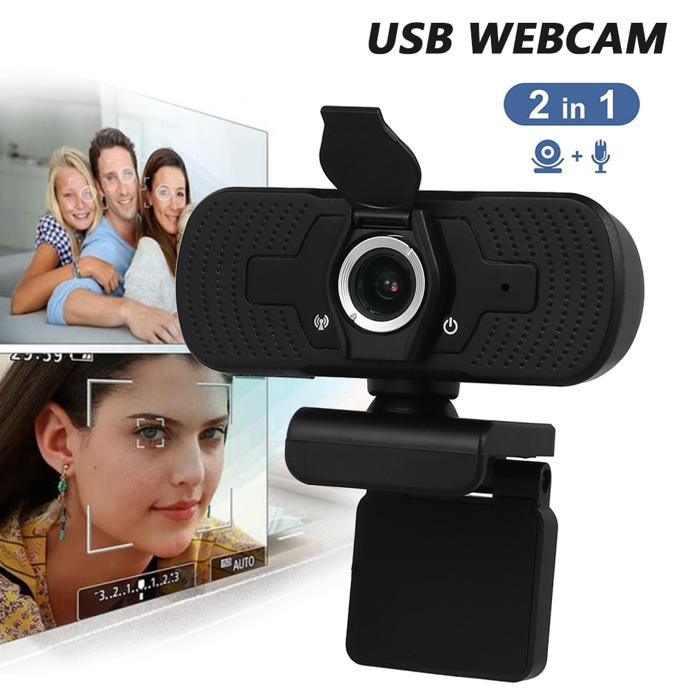 Usb Camera Hd 1080P Computer Camera Met Stofkap Webcam Voor Webcast Video Conferentie Webcam Full Hd 1080P camara Web Para Pc