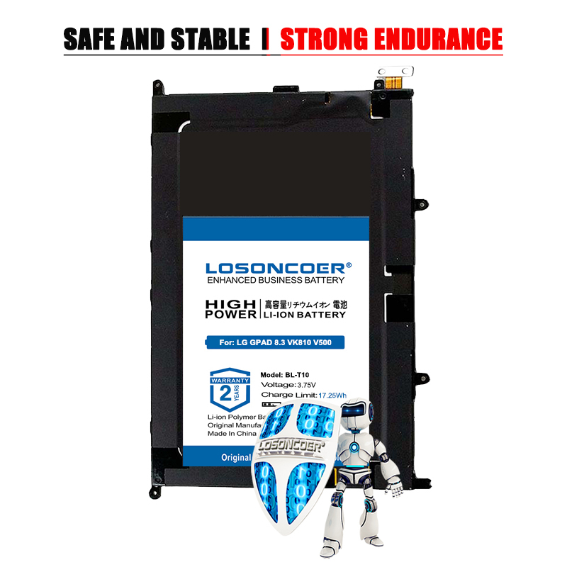 LOSONCOER-Batería de para LG GPAD G PAD, 6300mAh, BL-T10, VK810, V500, BL, T10, BLT10, número de seguimiento, batería de BL-T10, 8,3 pulgadas