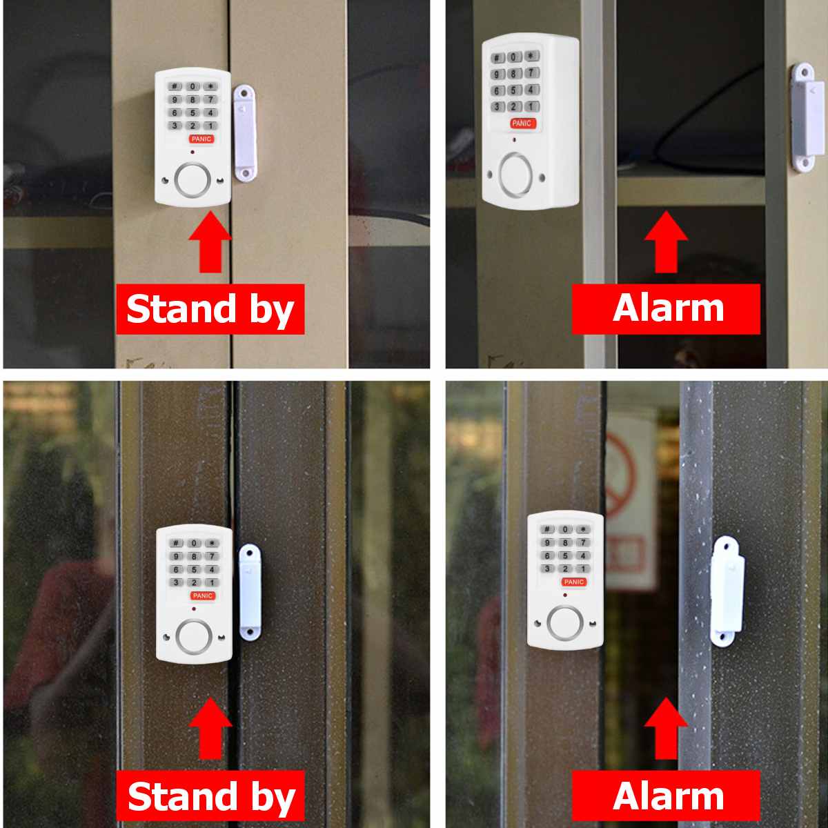 Home Security Alarm System Standalone Magnetic Sensors Independent Wireless Home Door and Window Alarm Security Burglar Alarm