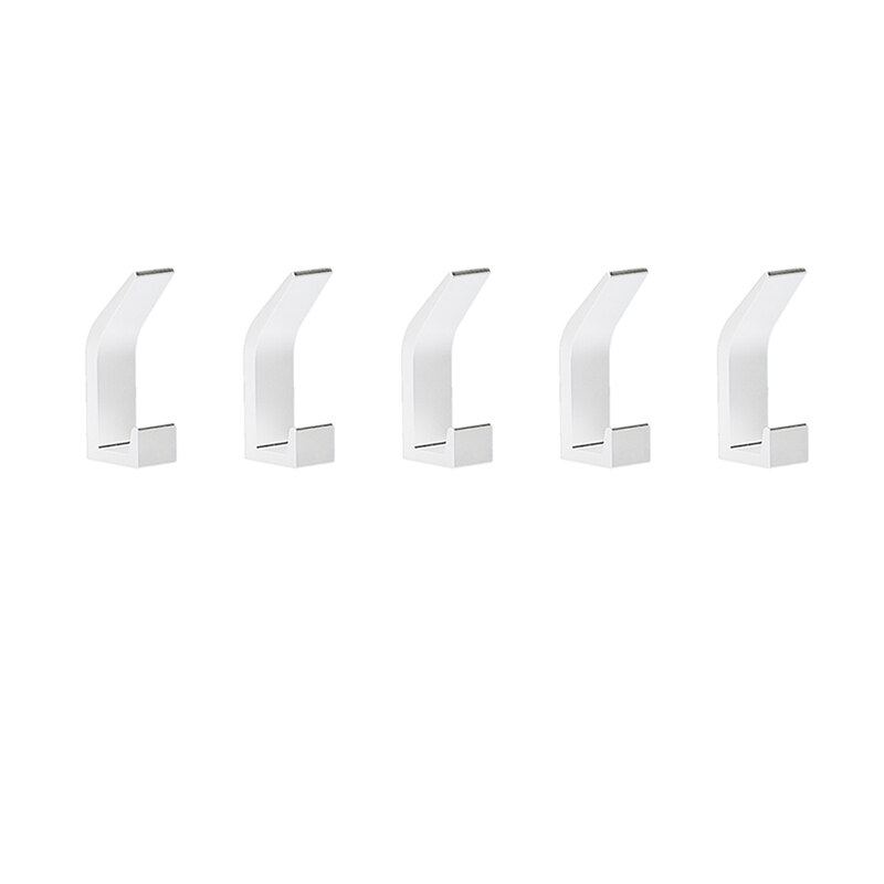 Zelfklevende Handdoek Sleutel Haak Badkamer Kleren Haak Voor Slaapkamer Robe Hook Kapstok Voor Woonkamer Keuken Accessoires: A-white 5pcs